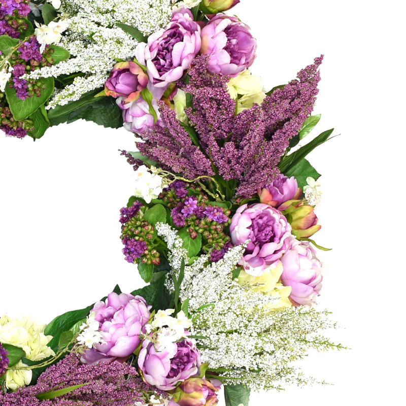 27" Peony, Heather And Hydrangea Wreath