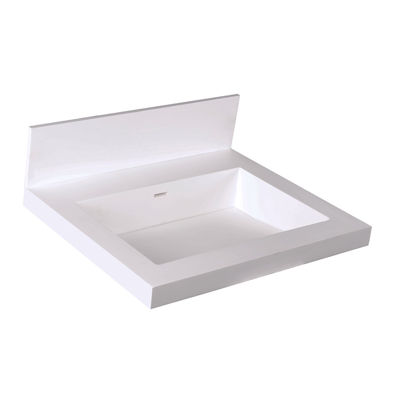Kubista 24'' W Single Vanity Top, 0 Hole, Matte White