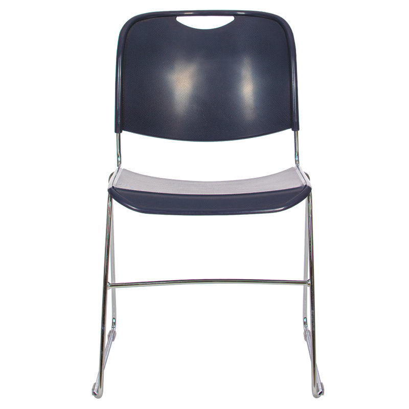 Chaise empilable Naomi Premium, paquet de 2, Bleu