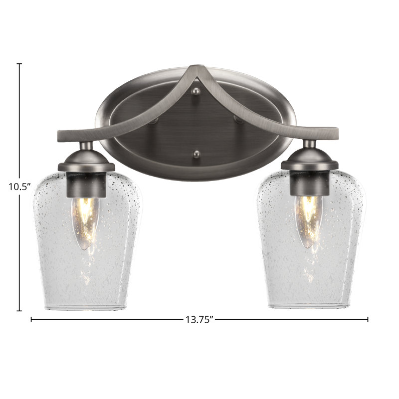 Zilo 2 Light Bath Bar, Graphite