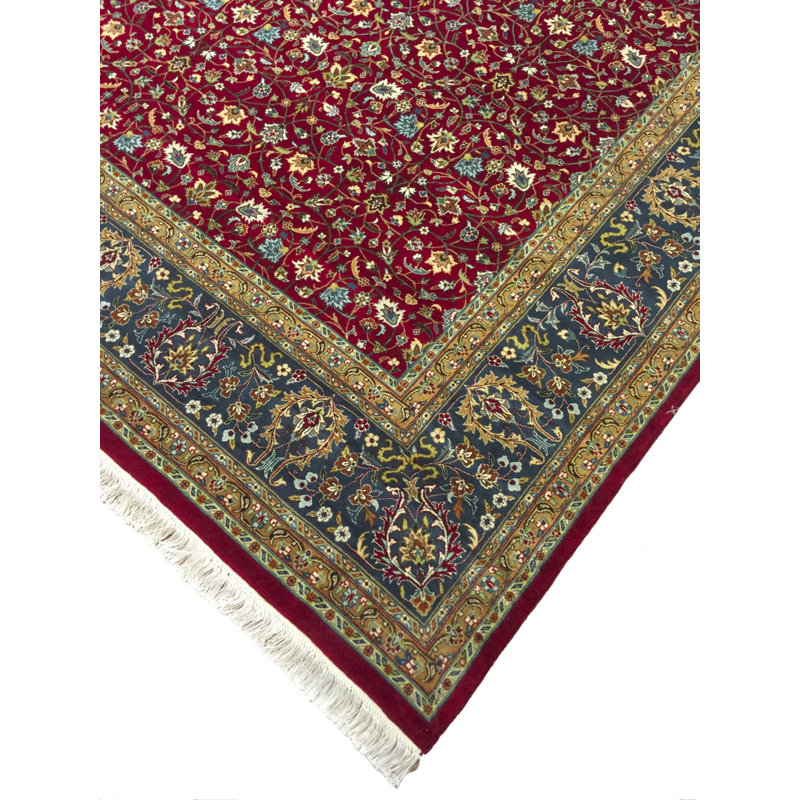 Ankara Abdo Hand-Knotted Red Area Rug
