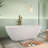 67" x 30"  Freestanding Soaking Solid Surface Bathtub