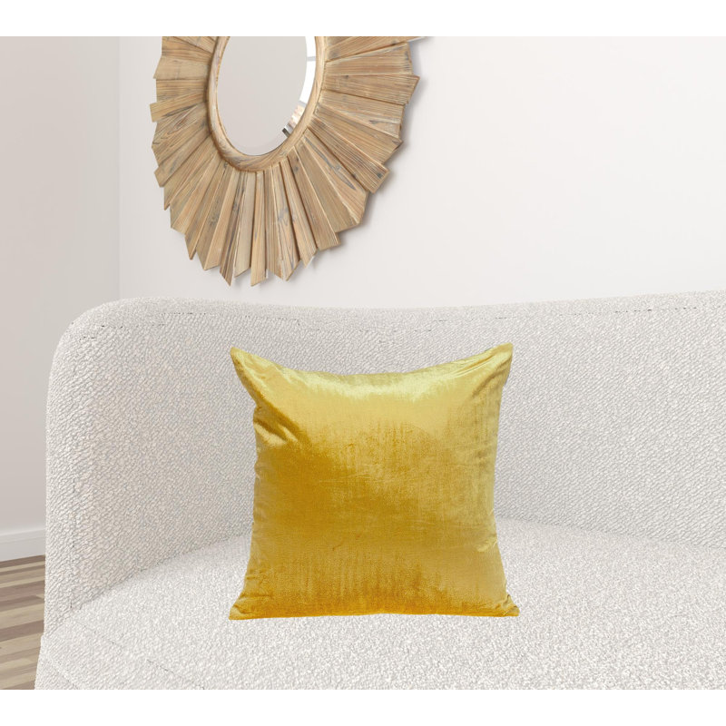Coussin décoratif réversible jaune et gris, Jaune/gris