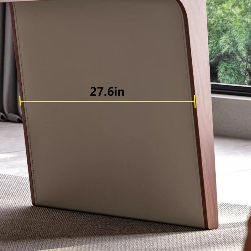 Italian Minimalist Saddle Leather Desk