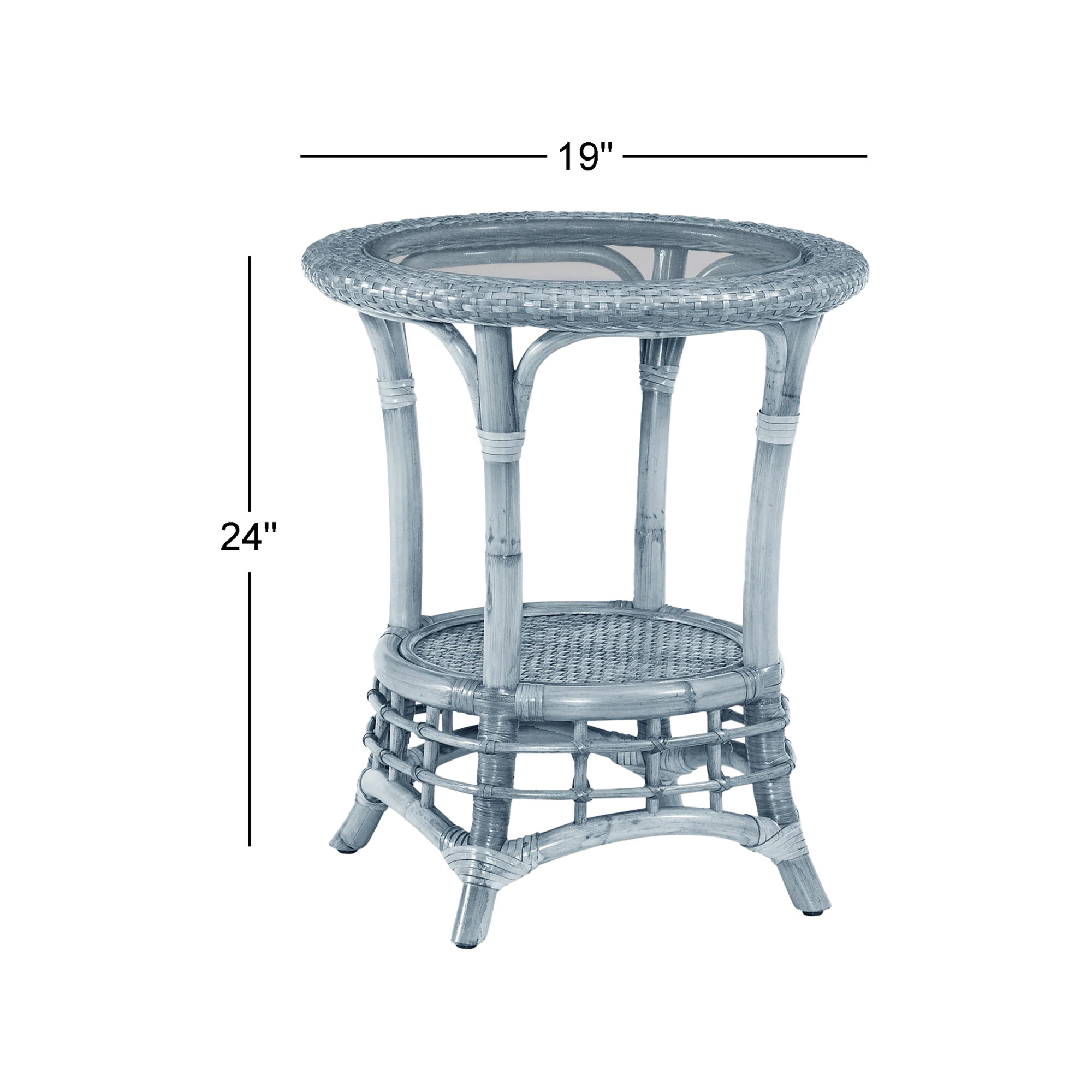 Luca End Table, Sea Glass