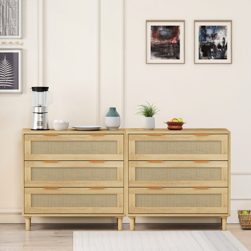 3 Storage Cabinet (2 Units), Oak - Practical Solution For Bedroom, Living Room, Dining Room 3 In ( Of 2) Versatile Option A Tidy