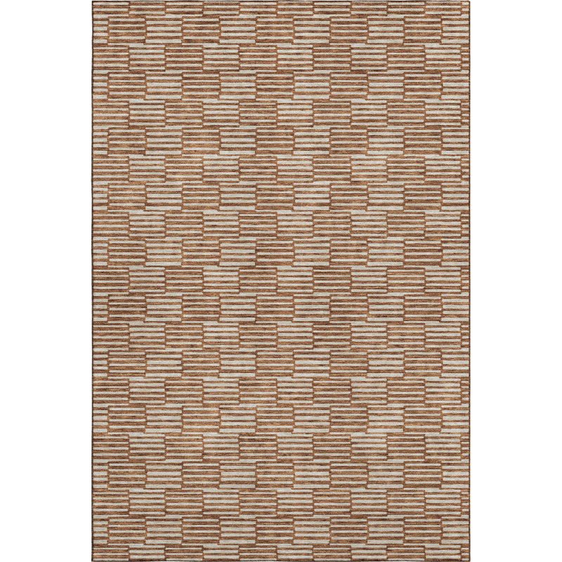 Premium Machine Washable Prisco Paprika Rug, Rectangle 10' x 14'