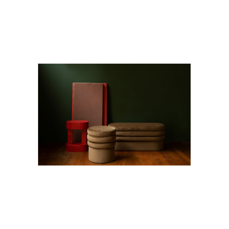 Aditi Upholstered Bench, Brown 