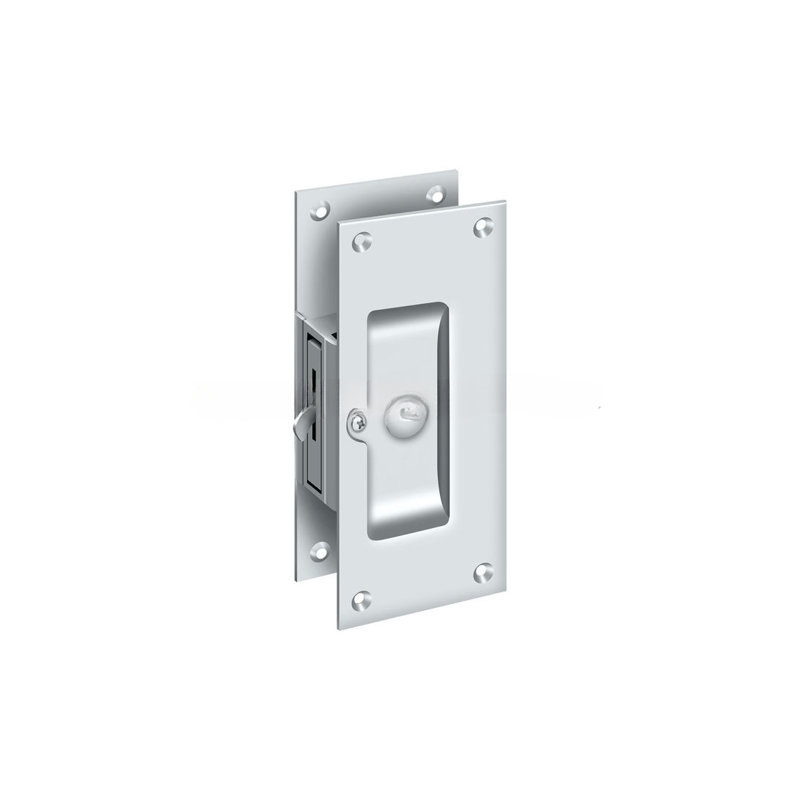 Pocket Door Hardware, Polished Chrome