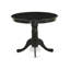Ensemble de table de salle à manger moderne 5 pièces comprenant une table de cuisine ronde avec piédestal et 4 chaises de cuisine, noir-1860462470-1860462471-1860462584