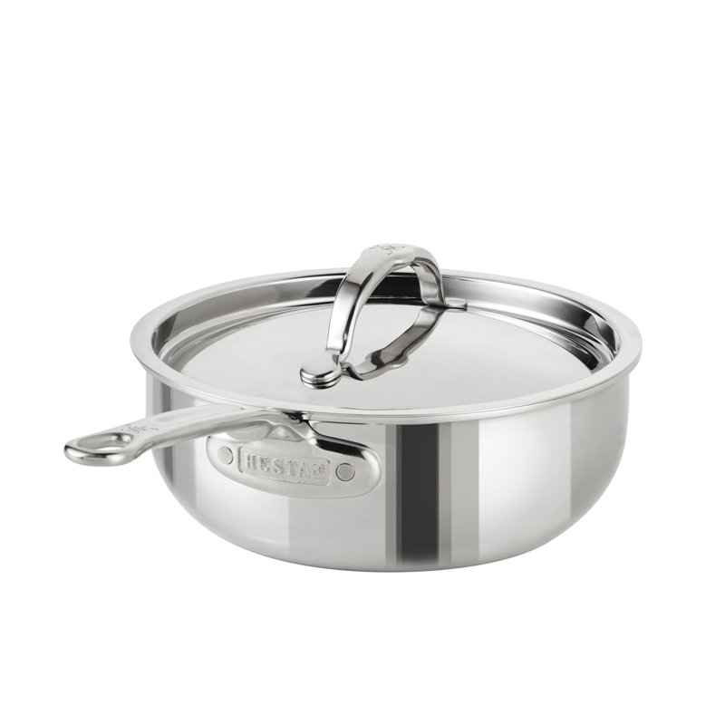 Saucier en acier inoxydable poli professionnel de 2 pintes de qualité supérieure de 2 pintes Probond®