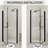VEVOR 34"-35.2" W x 72" H Semi-Frameless Pivot Shower Door, 1/4" Tempered Glass, 1.2" Adjustable Width, Reversible Installation, Matte Black Finish, 30.2" Opening Width