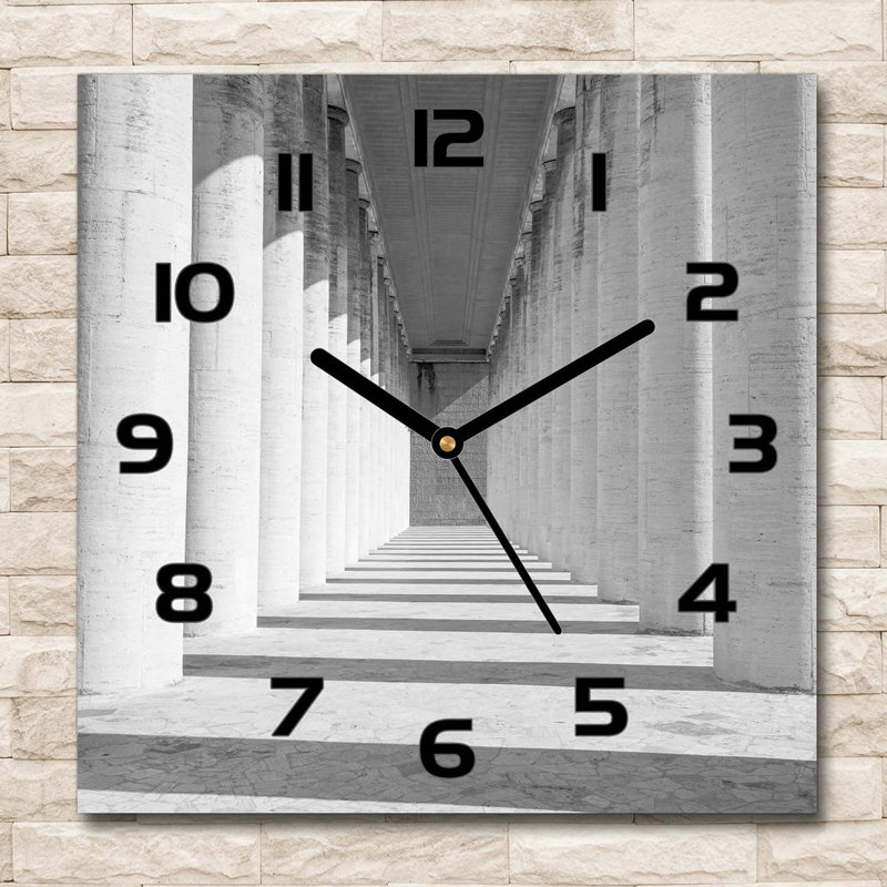 Hasseman Glass Wall Clock, Black