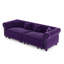 Canapé-lit Chesterfield de 89 po en velours avec très grand lit, canapé-lit convertible avec 4 coussins, noir-2006212158