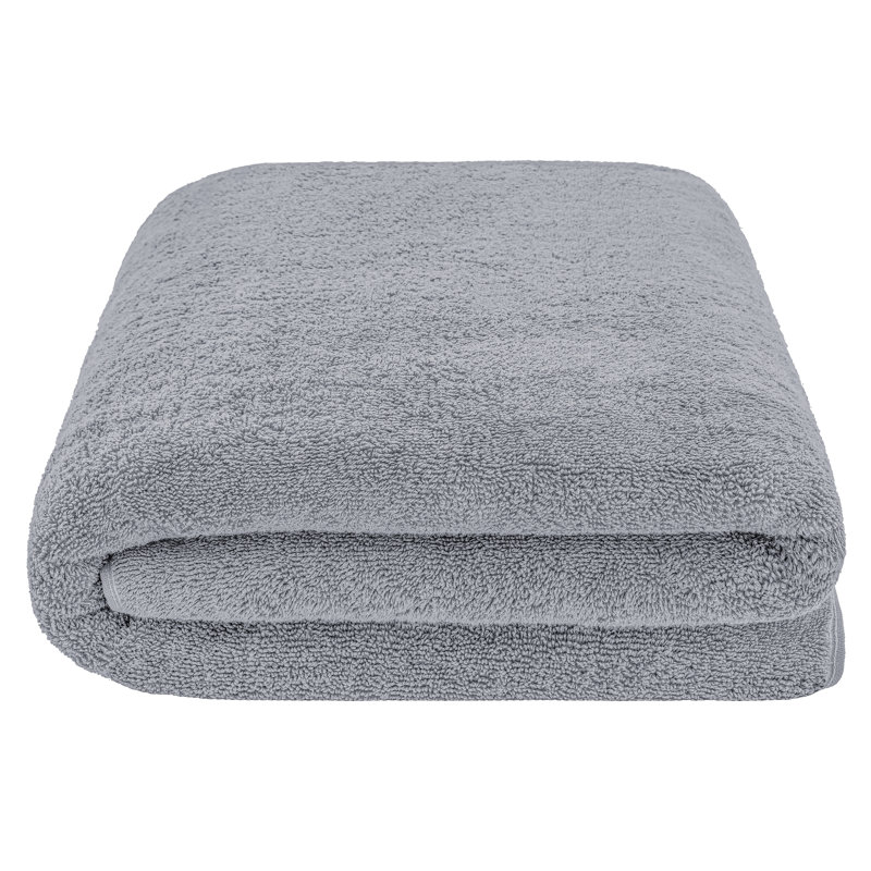 Drap de bain surdimensionné 100% coton 40 x 80 Darcelle, Gris Rockridge
