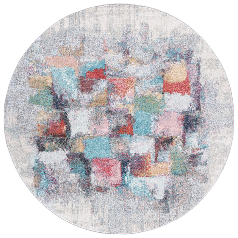 Tapis abstrait Jelliff Performance, Rond 6 pi 7 po