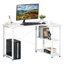 Industrial L-Shaped Computer Desk With 2 Side Shelves And Steel Frame, Corner Desk, Study Workstation For Home Office
