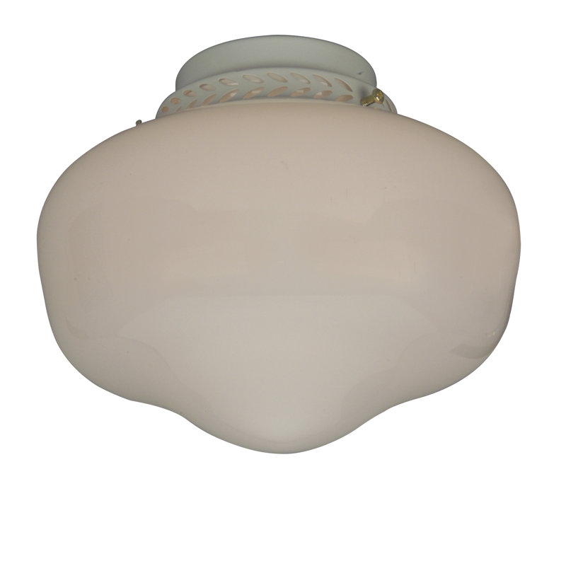 Ensemble d’éclairage de ventilateur de plafond universel 1 lumière scolaire, Bronze vieilli brossé