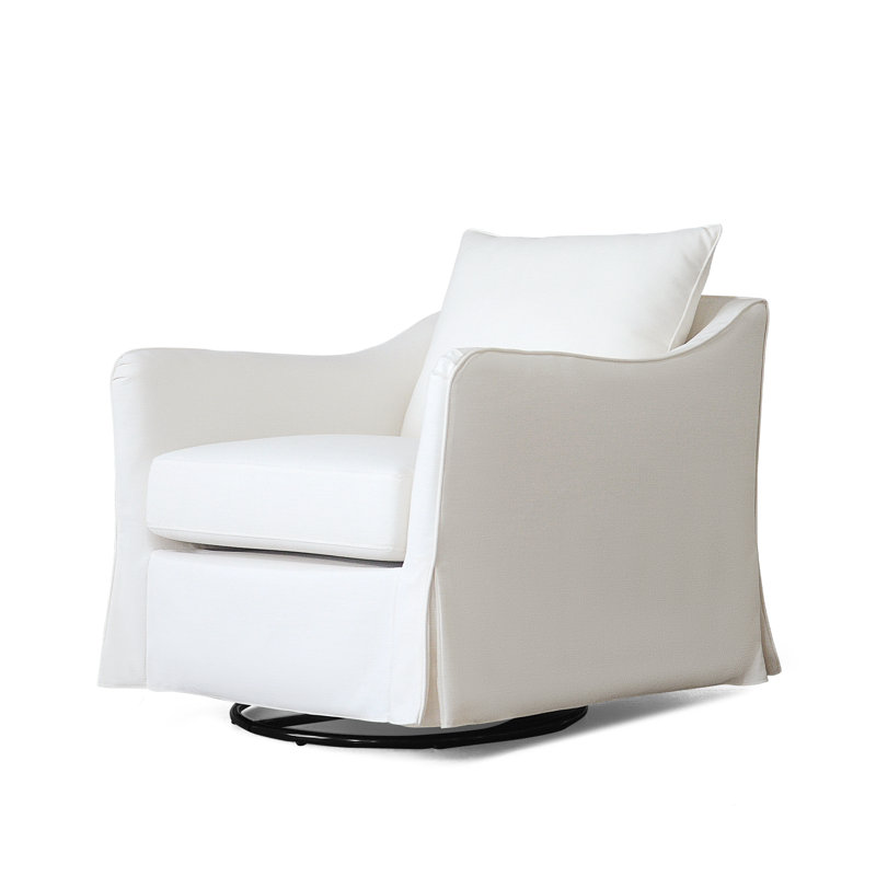 Moody Slipcover Swivel Armchair