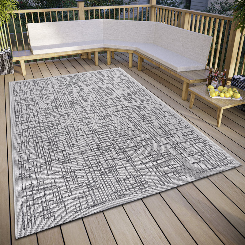 Telu Flatweave Beige/Grey Rug, Rectangle 115 x 170 cm