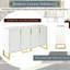 Buffet moderne avec quatre portes, armoire de cuisine avec tablette réglable-127204567
