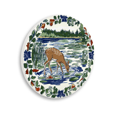 Plaque murale «Deer Drinks Water» par Yen