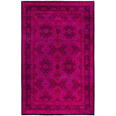 Rachal One-of-a-Kind Hand-Knotted Area Rug - Pink, 10' 1" x 15' 7"