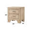 Table de chevet de chambre à coucher - 2 armoires à tiroirs avec structure à glissières fonctionnelles Poignée en métal élégante