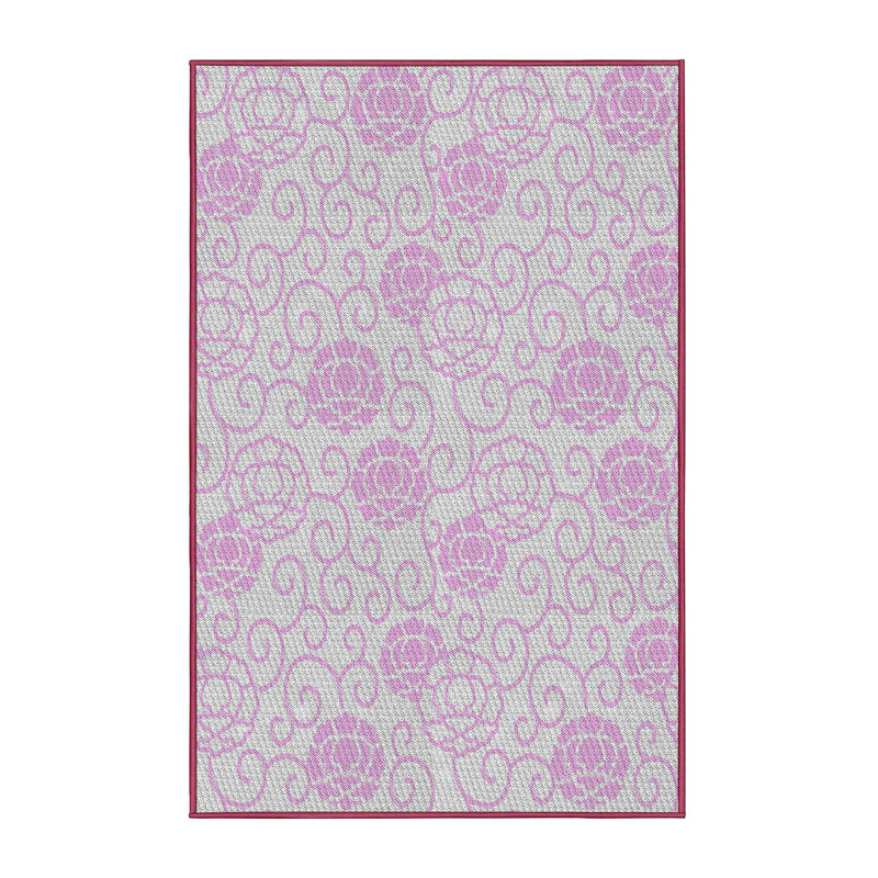 Tapis vert / bleu / rouge tissé à la machine, Rectangle 6 pi x 9 pi