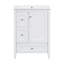 Meuble-lavabo de 24 po avec rangement, tablette réglable, panneau de fibres à densité moyenne et bois d'hévéa, cloisons amovibles-415444277