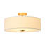 Plafonnier semi-encastré cylindrique en tissu 4 lumières-1491124929