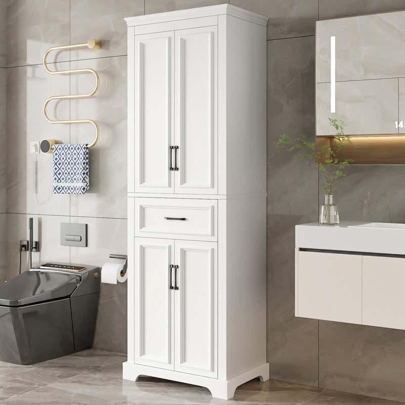 Modern Freestanding Linen Bathroom Cabinet