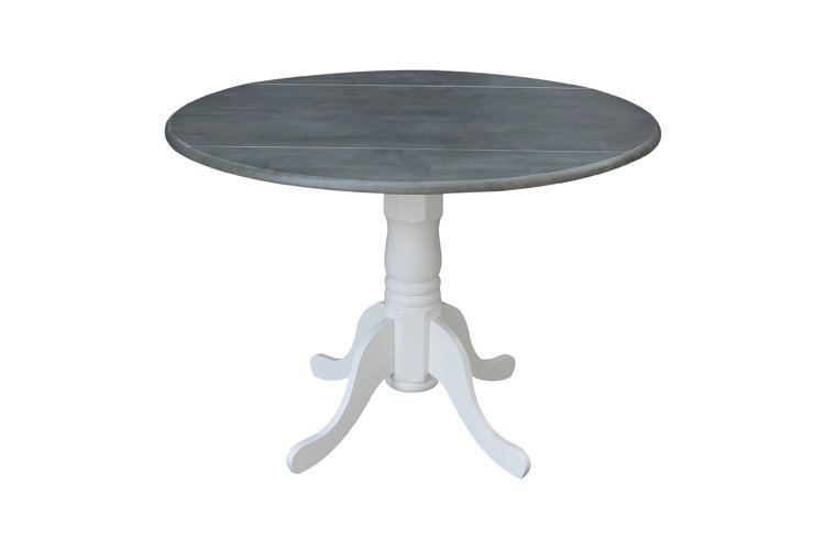Boothby Drop Leaf Rubberwood Solid Wood Pedestal Dining Table