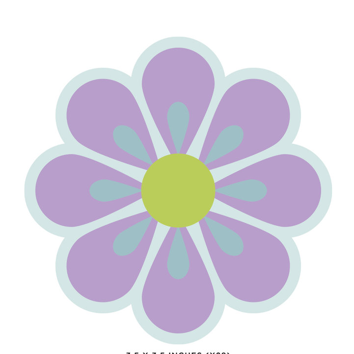 Adhésif décoratif fleur, Mauve