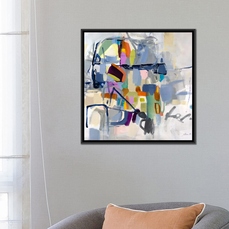 «Head Games», impression sur toile, H 18 po x l 18 po x P 1,5 po, Toile encadrée noire, Pas de tapis