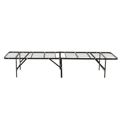 Base de lit solide en métal pour chambre à coucher, base de lit à plateforme solide, noir