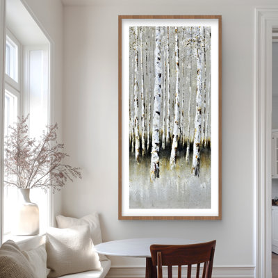 Winter Forest Landscape - Seasons Brown, impression encadrée décor
