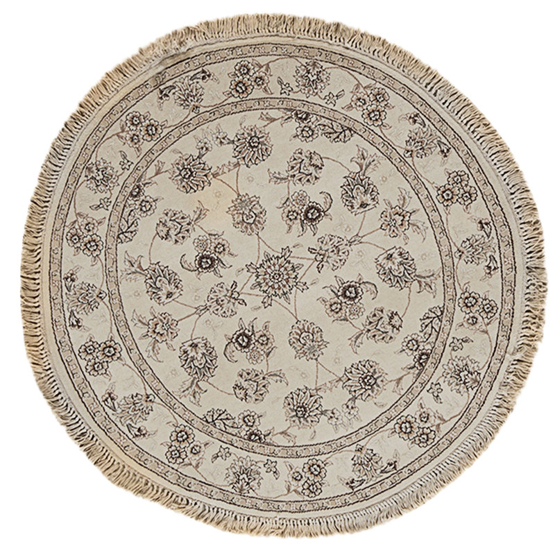 Hand Knotted Area Rug in Ivory