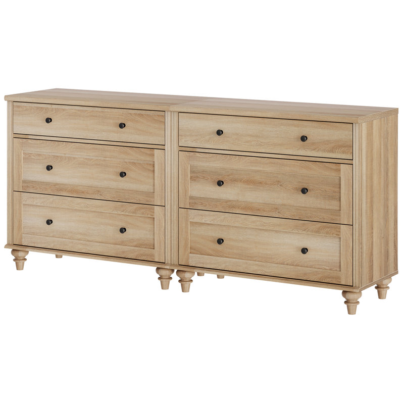 Kids Dressers With Wide Chest Of Drawers, Baby Dresser For Bedroom With 6 Drawers, Small Dressers For Nursery, Hallway, Living Room