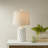 Evadne White/Gold Ceramic Geometric Table Lamp
