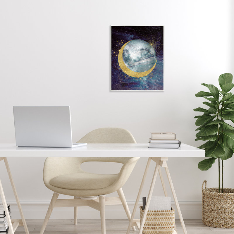 Plaque murale Cosmic Shimmer Moon, design par Daniela Santiago