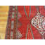 Antique Caucasian Geometric Medallion Wool Hand Knotted Pile Coral / Salmon Pink 1900s Rug