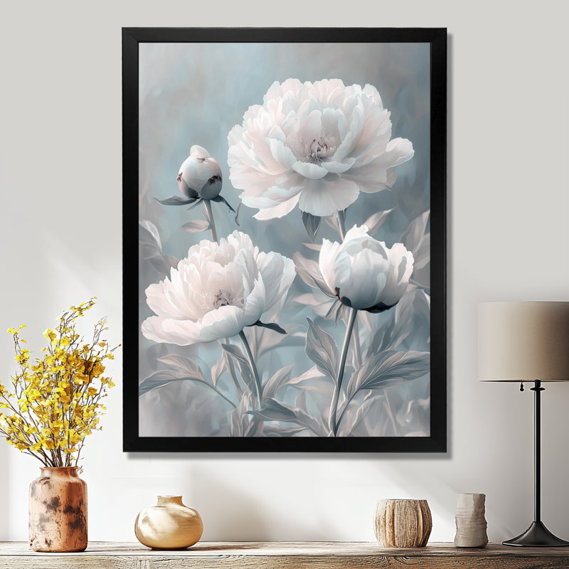 Keeling - Décoration murale florale, Noir, noir, noir, noir, H 20 po x l 12 po, Reproduction encadrée d'une seule photo