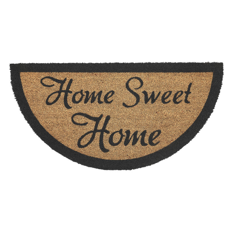 Timeless Classics Home Sweet Home Coir Rug Half Circle 16.5x33