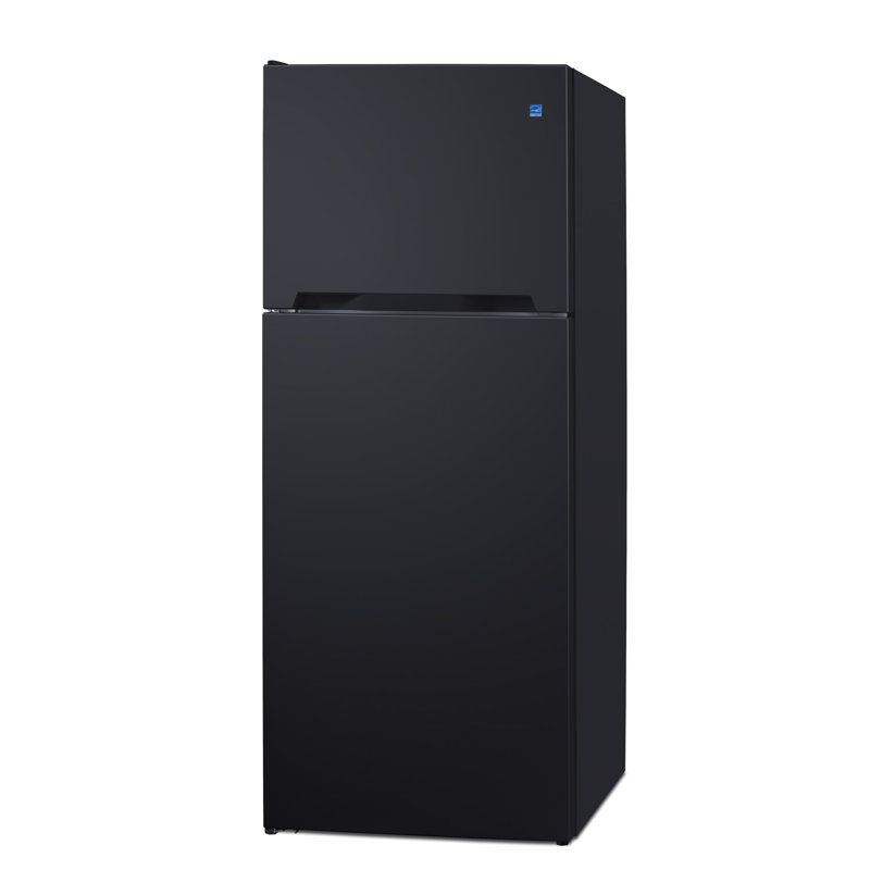 Summit Appliance 28" Wide Top-Mount Refrigerator-Freezer, Black, Left Handed