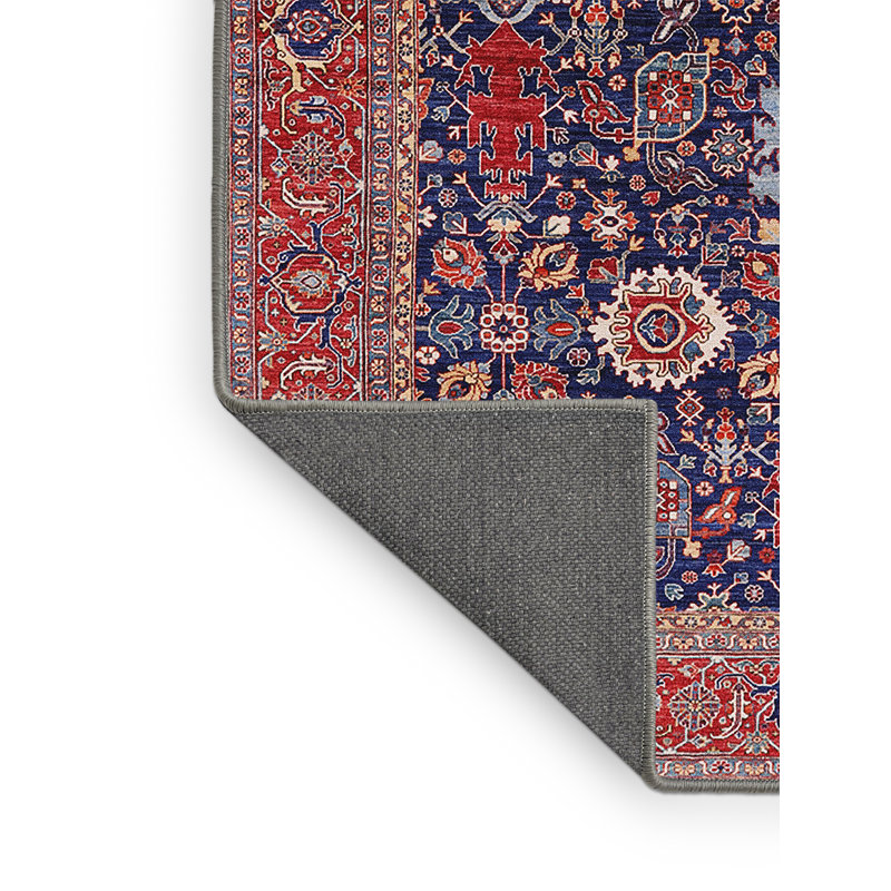 Tapis oriental bleu / rouge, Rectangle 2 pi x 3 pi