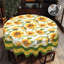 Nappe d'automne, nappe ronde de 152 cm à motif floral tournesols pour le dîner de pique-nique