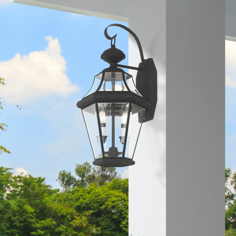 Creason Outdoor Wall Lantern, Black