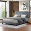 Lit plateforme tapissier avec garniture cloutée-926476798-926476785