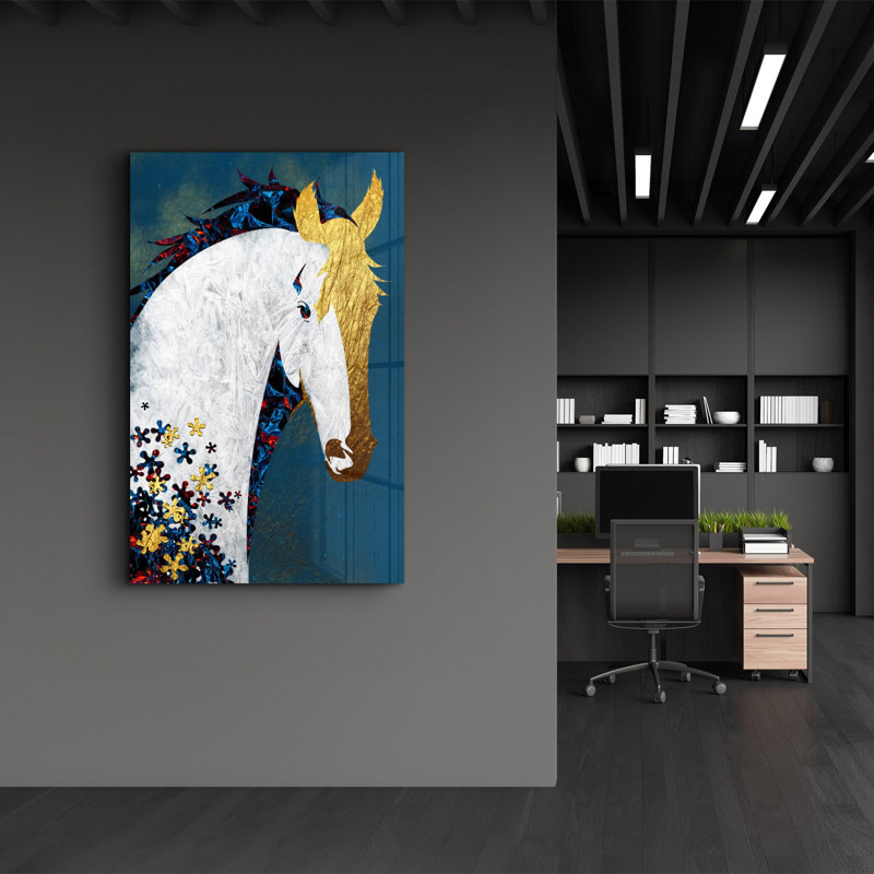 Élégante peinture murale en verre trempé de 13,8 po x 21,7 po | 100% verre trempé, épaisseur: 0,16 pouce | Imprimé UV pour des couleurs éclatantes | Parfait pour la décoration intérieure, le salon et les espaces de bureau